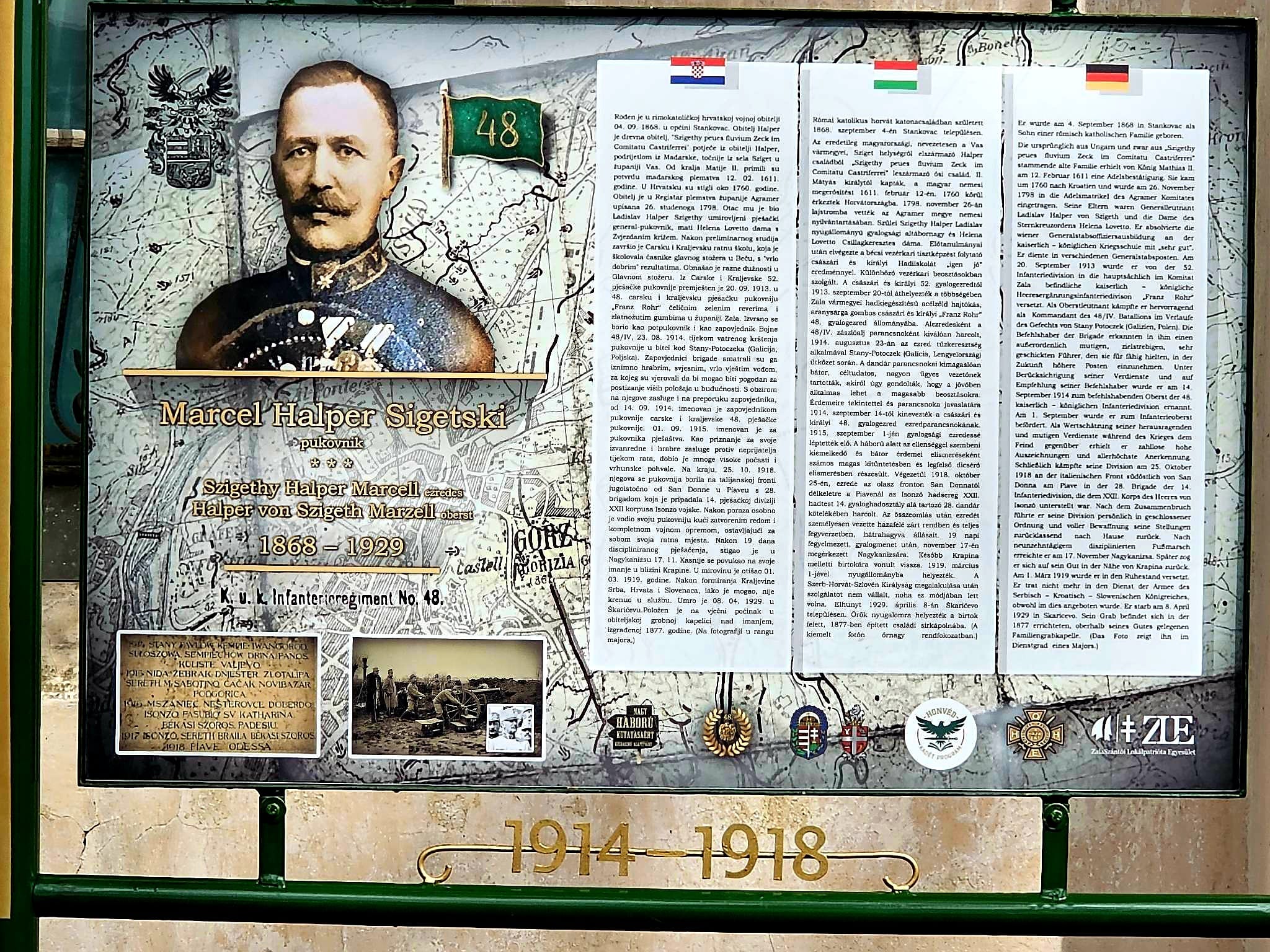 Commemoration in the village of Skaricevo, Croatia - Vitézi Rend